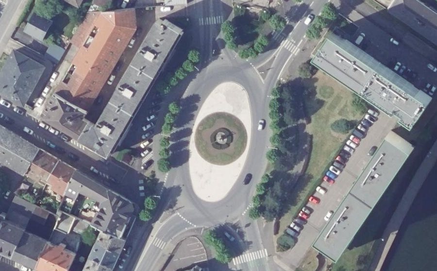 Vue aérienne du Rond-Point Merlin