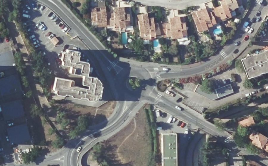 Vue aérienne du Rond-Point Jean Giono