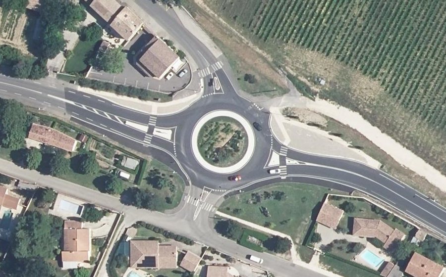 Vue aérienne du Rond-Point de Trecate