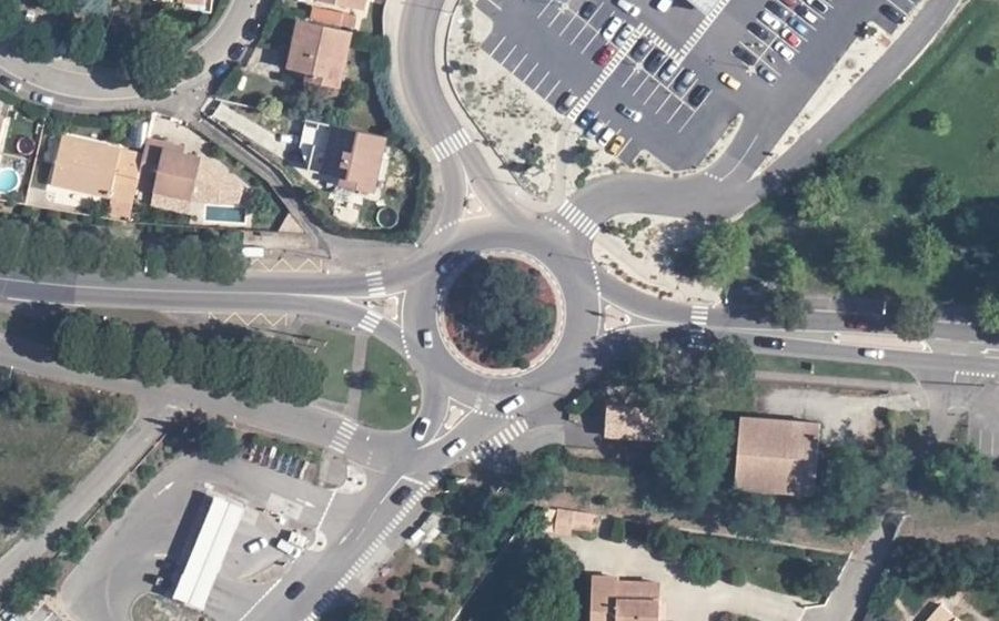 Vue aérienne du Rond-Point de l'Europe