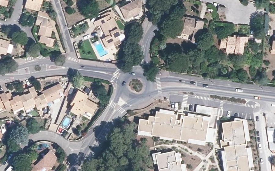 Vue aérienne du Rond-Point de Bissargues