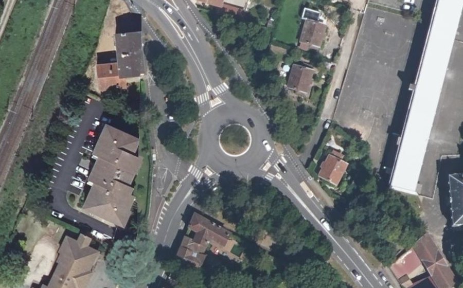 Vue aérienne du Rue de Flacé