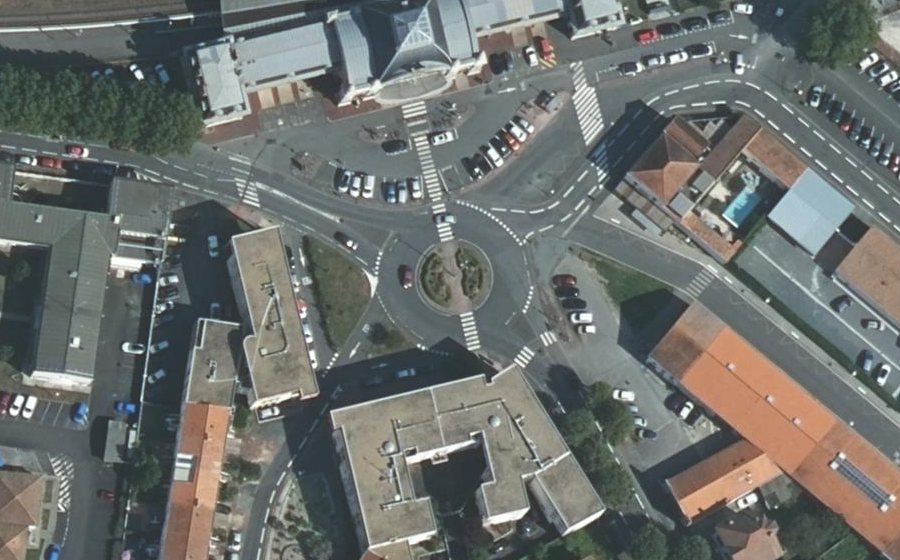 Vue aérienne du Place Françoise Dorléac
