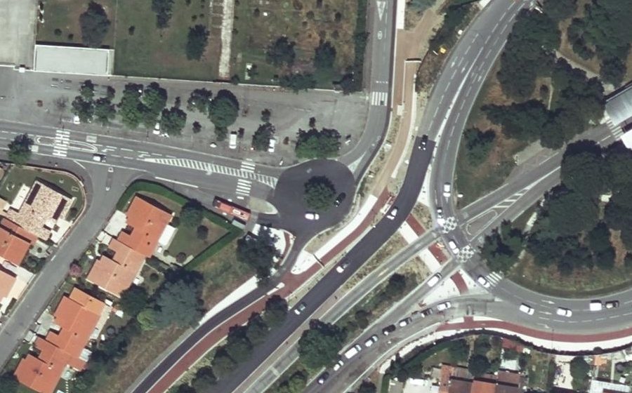 Vue aérienne du Rond-Point Maurice Andrieu