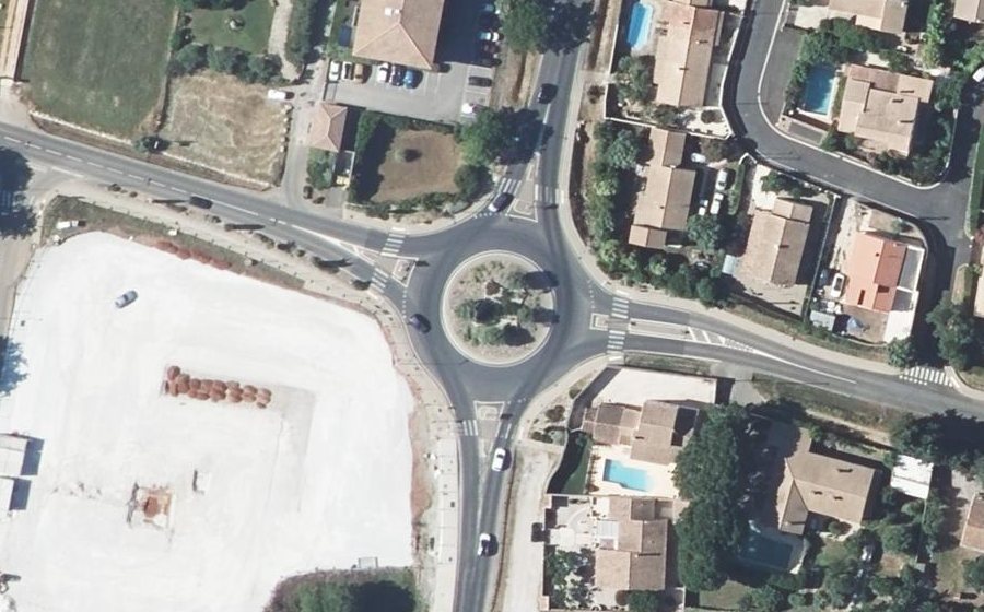 Vue aérienne du Rond-Point des Oliviers