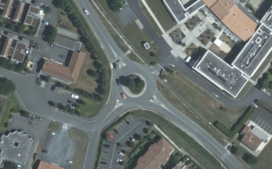 Vue aérienne du Rond-Point de la Légion d'Honneur