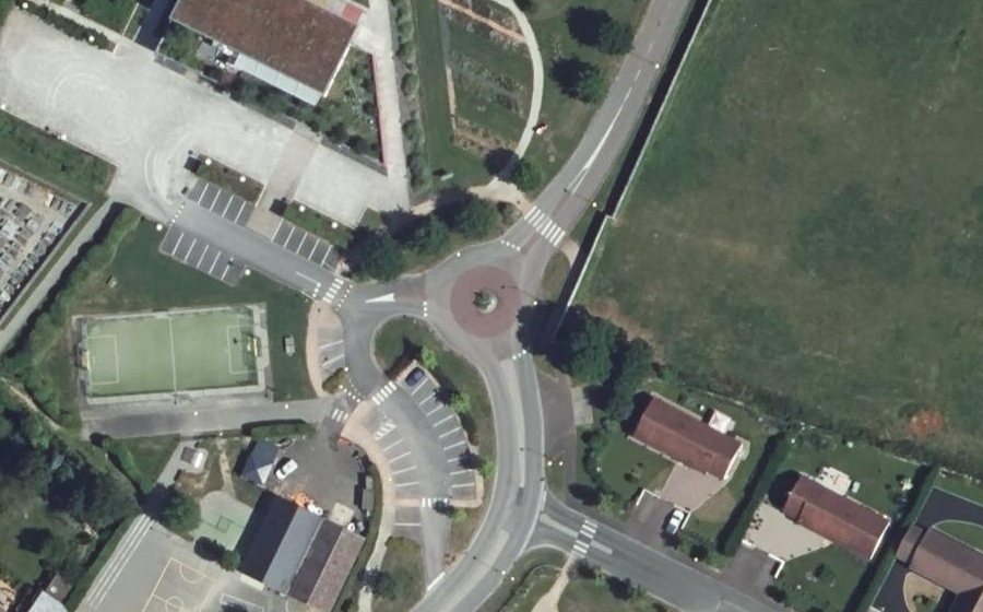 Vue aérienne du Rue du Baron Mercier
