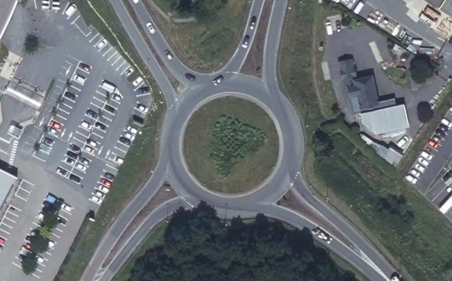 Vue aérienne du Avenue du 46e Royal Marine