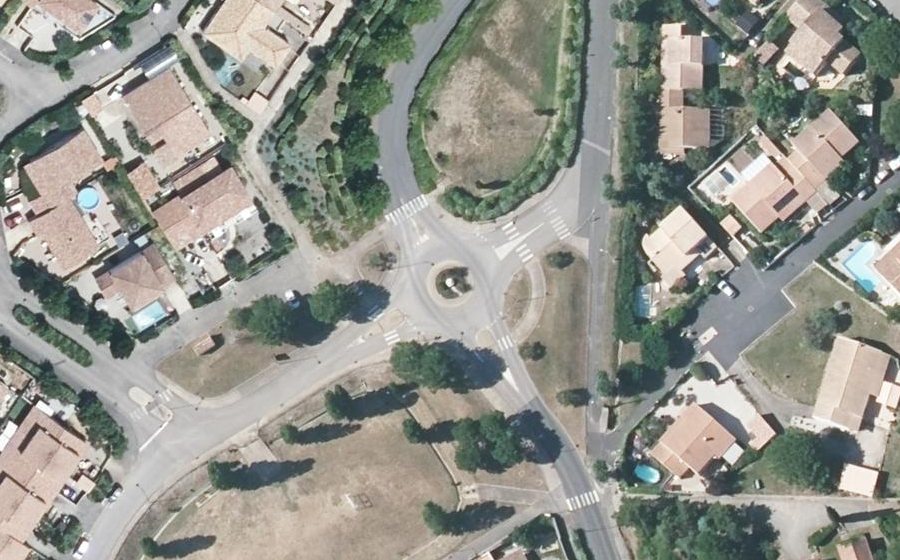 Vue aérienne du Rond-Point du Souvenir Français