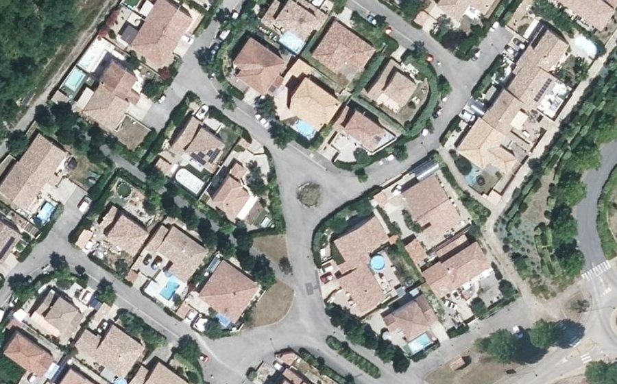 Vue aérienne du Rue des Frênes