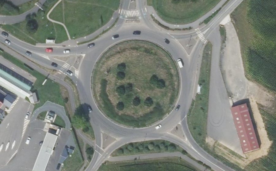 Vue aérienne du Rond-Point Véronique