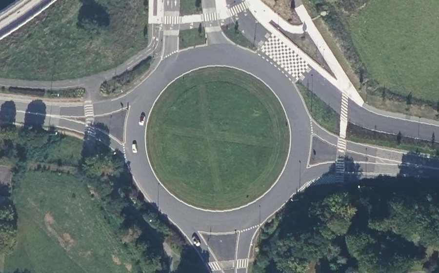 Vue aérienne du Rond-Point de la Bouriande
