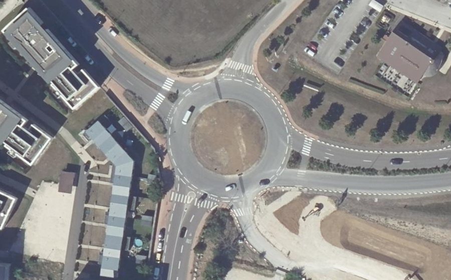 Vue aérienne du Rond-Point Jean Moulin