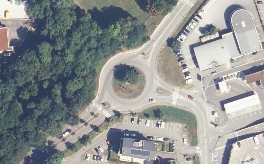 Vue aérienne du Rond-Point du Pré Renaud