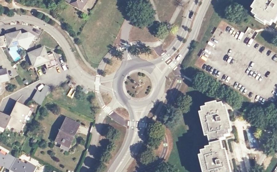 Vue aérienne du Rond-Point du Pré Hibou