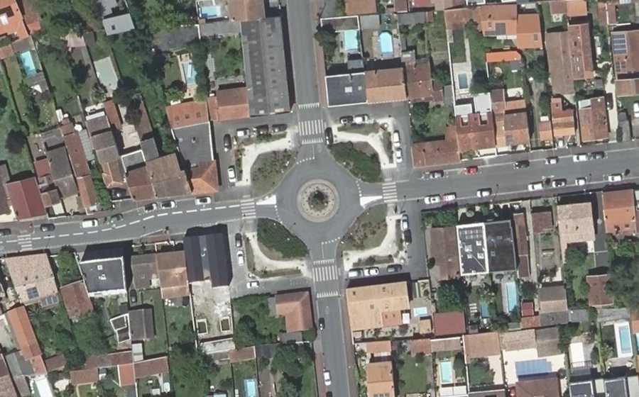 Vue aérienne du Place Montaigne