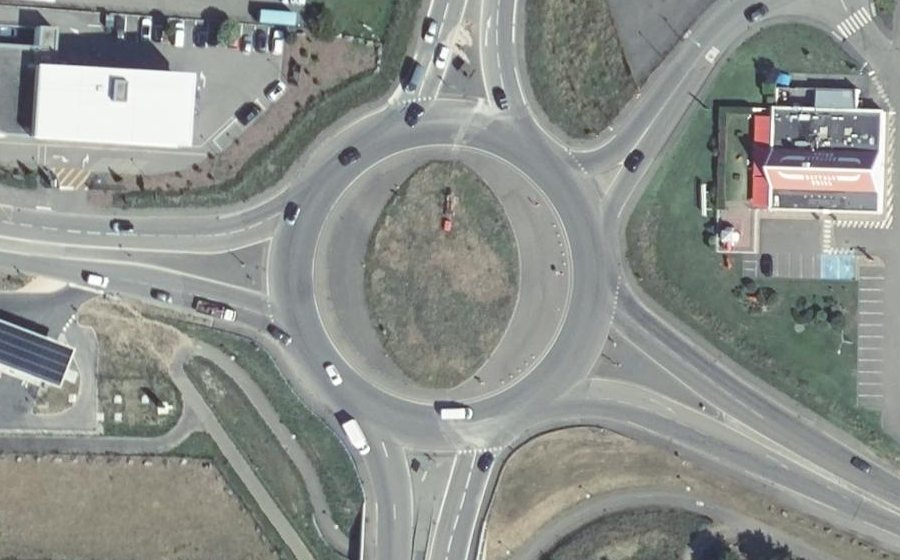 Vue aérienne du Rond-Point du Ligibel