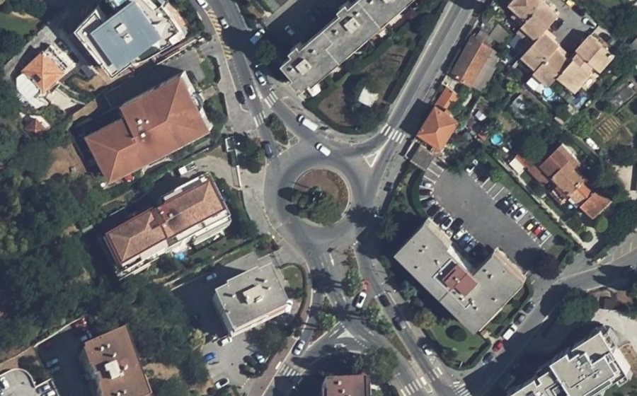 Vue aérienne du Rond-Point Schuman