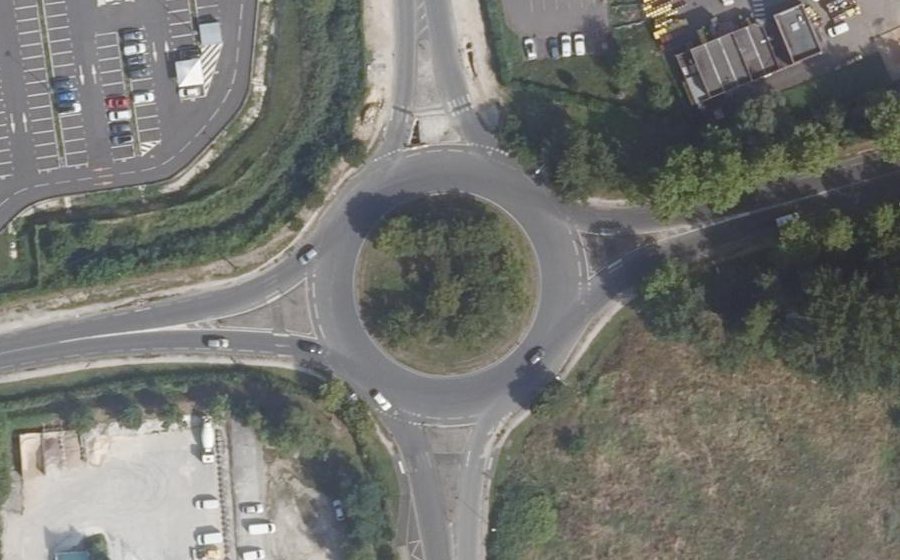 Vue aérienne du Rond-Point des Prés