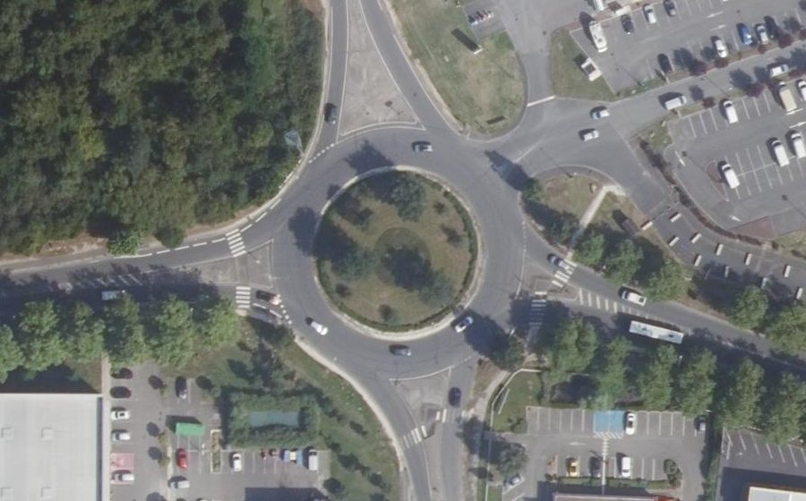 Vue aérienne du Rond-Point du Bois