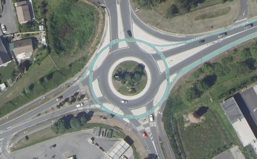 Vue aérienne du Carrefour de l'Europe