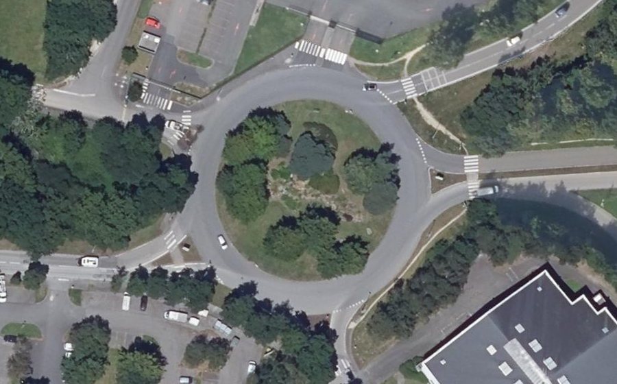 Vue aérienne du Rond-Point de Kervaric