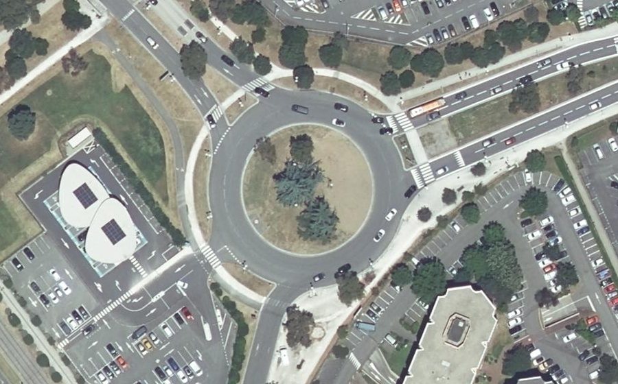 Vue aérienne du Rond-Point de l'Envol