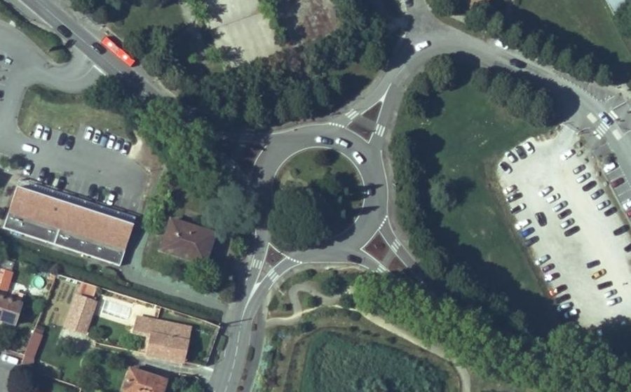 Vue aérienne du Rond-Point du Pastel