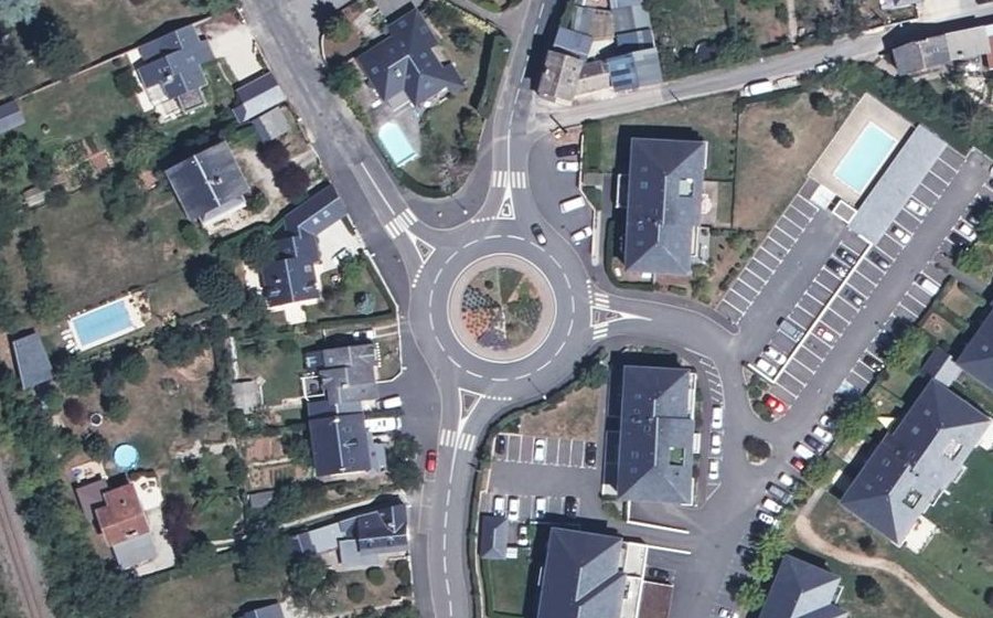 Vue aérienne du Giratoire de la Vieille Gare