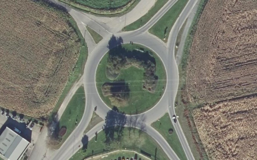 Vue aérienne du Rond-Point du Drennec