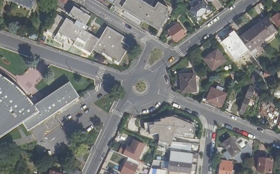 Vue aérienne du Rond-Point du Château