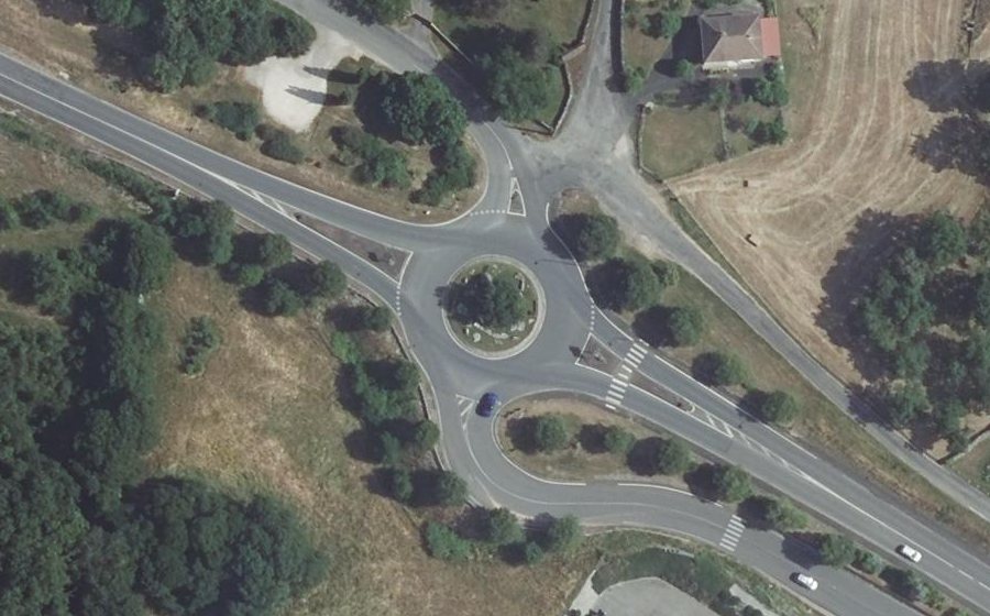 Vue aérienne du Giratoire de la Caselle
