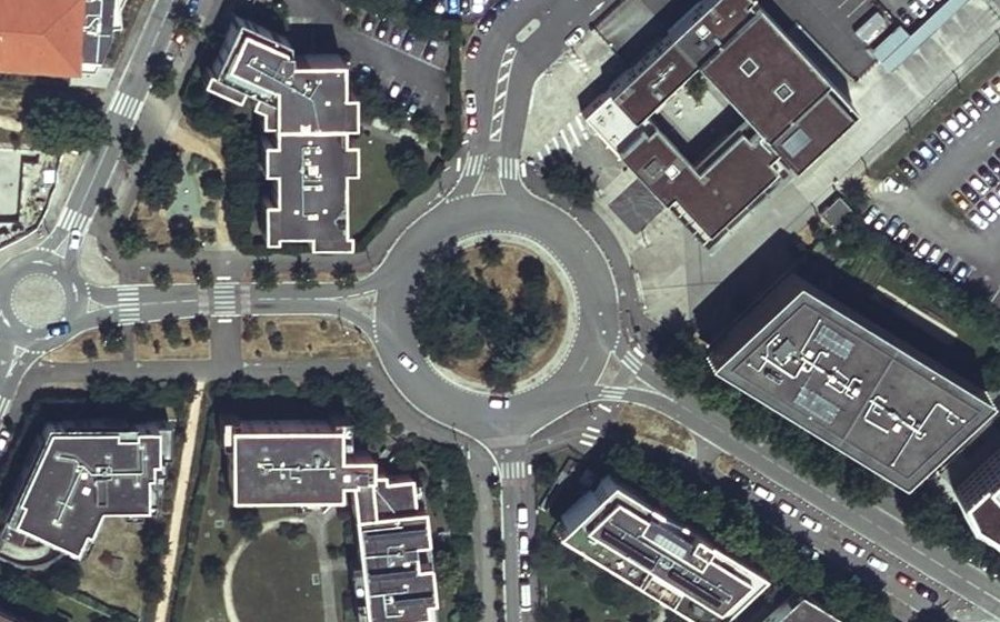Vue aérienne du Rond-Point de Madame de Mondonville