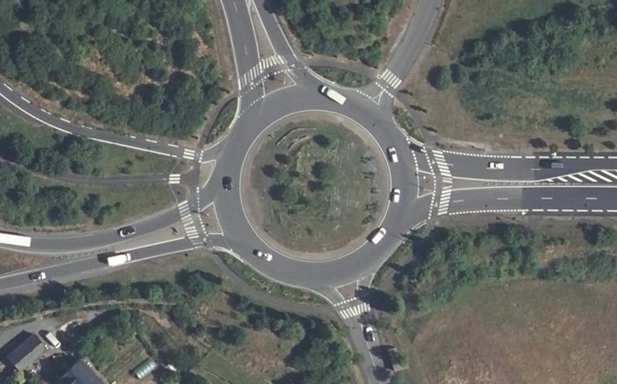 Vue aérienne du Rond-Point de la Gagnerie