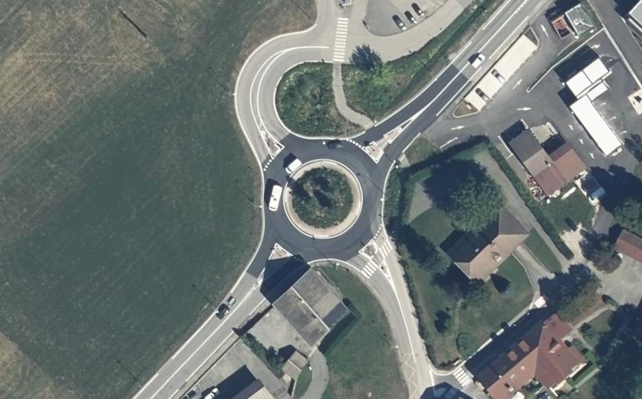 Vue aérienne du Route d'Annecy