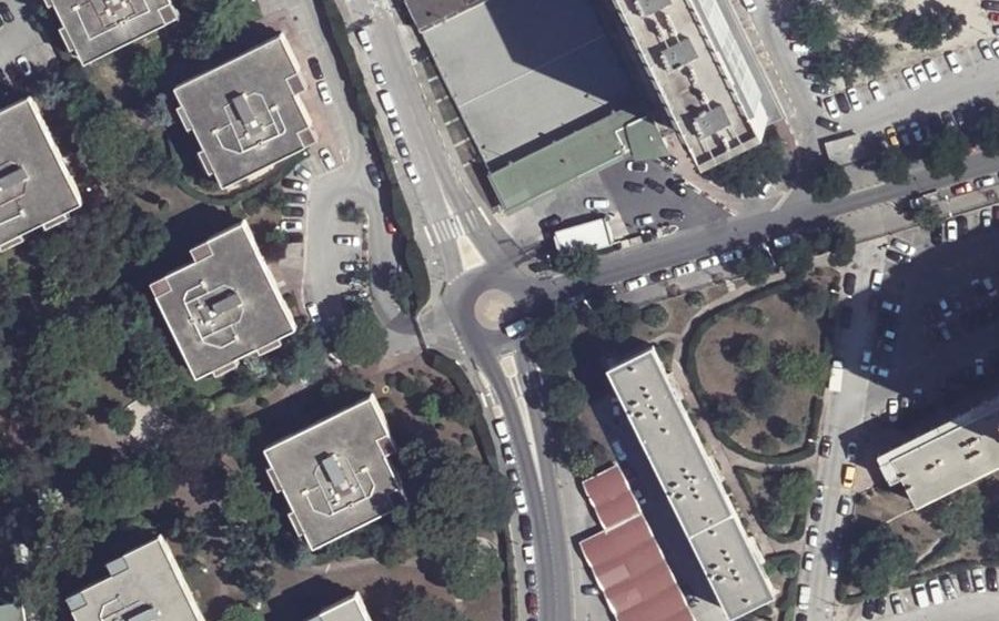 Vue aérienne du Rond-Point Fernand Portal Pelissier