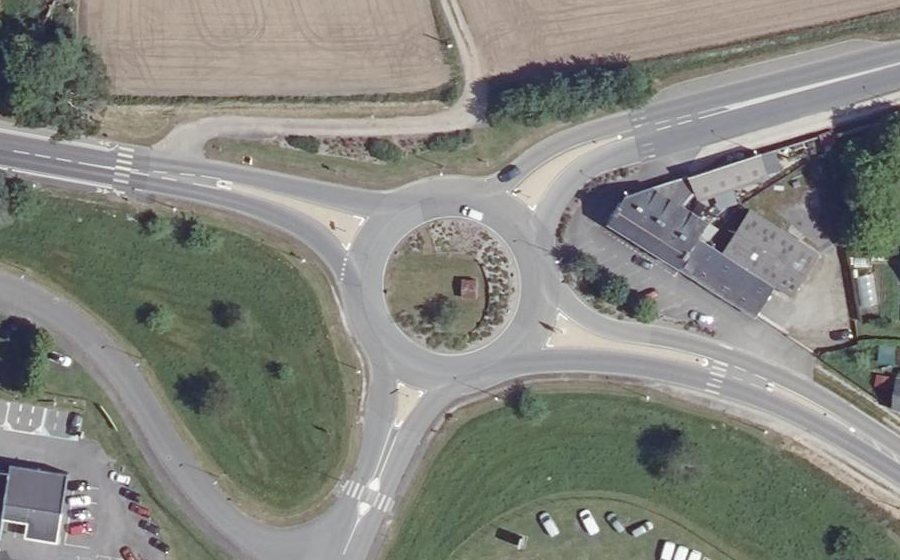 Vue aérienne du Rond-Point Jean Monnet