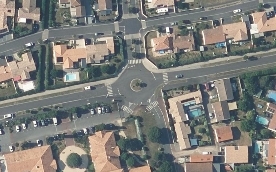 Vue aérienne du Rond-Point de la Garnauderie