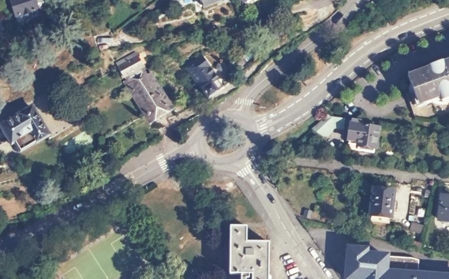 Vue aérienne du Rond-point Marguerite Lecoanet