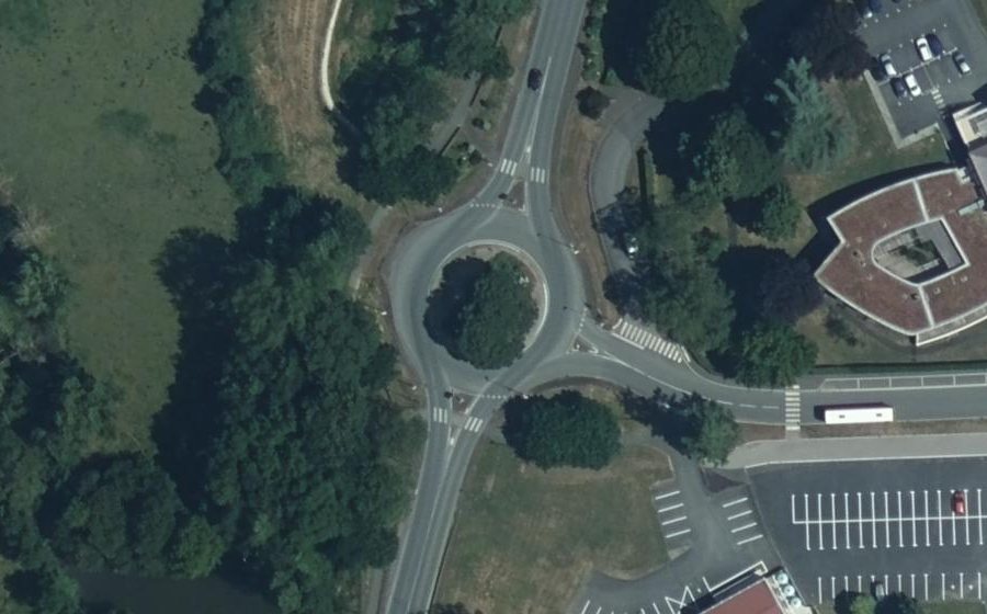 Vue aérienne du Rond-Point du Richambeau