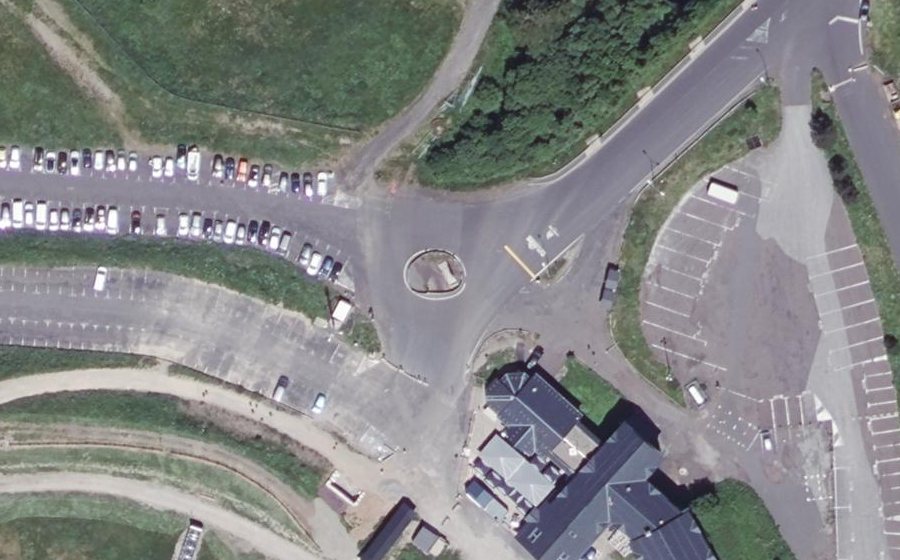 Vue aérienne du Place Dieudonné Costes
