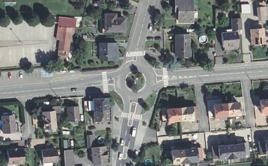 Vue aérienne du Rue de Guebwiller