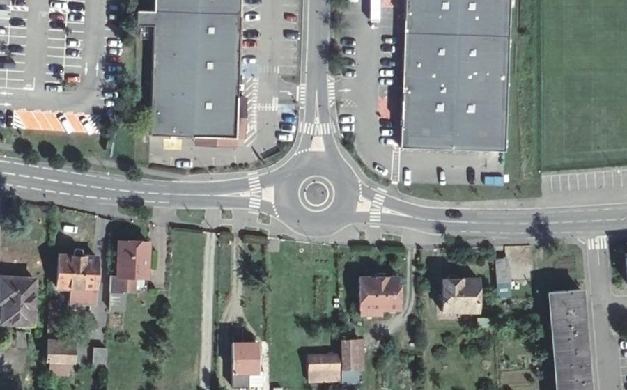 Vue aérienne du Rue de Guebwiller