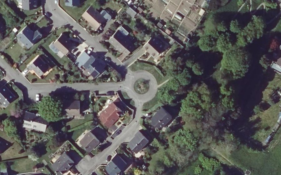 Vue aérienne du Rue de la Petite Vaujouenne