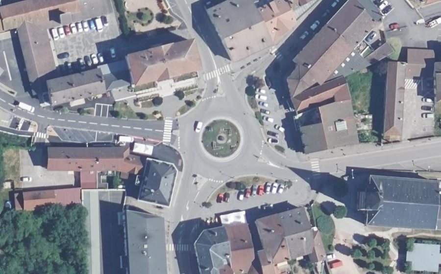 Vue aérienne du Place Paul Caritey