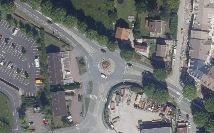 Vue aérienne du Route du Pontel