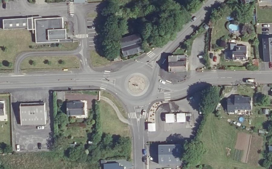 Vue aérienne du Rond-Point Job Guével