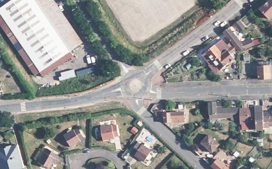 Vue aérienne du Rond-Point Giuseppe Garibaldi
