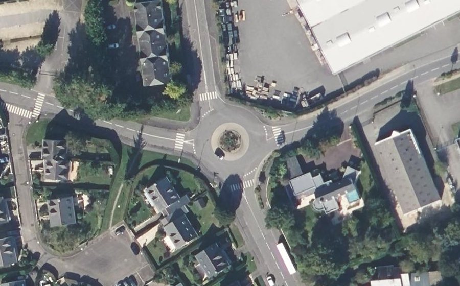 Vue aérienne du Rond-Point de la Métrie