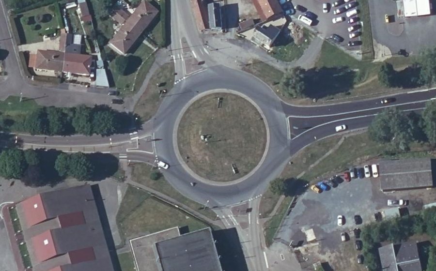 Vue aérienne du Place de la Lune